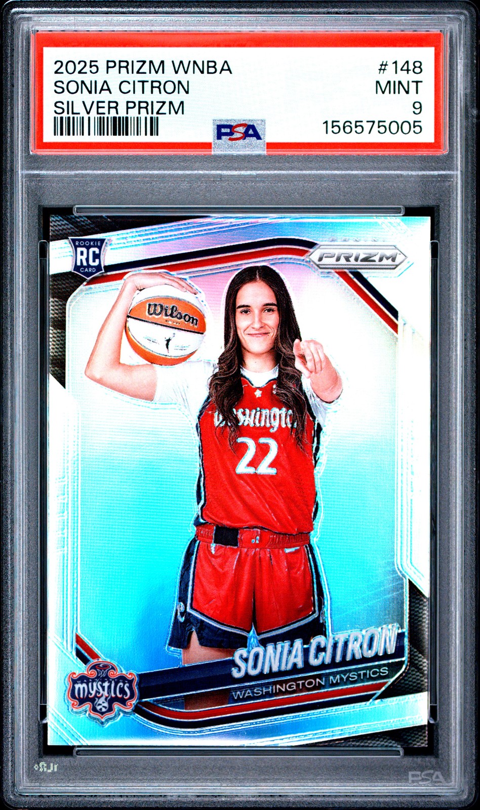2025 PANINI PRIZM WNBA SILVER PRIZM #148 SONIA CITRON PSA 9