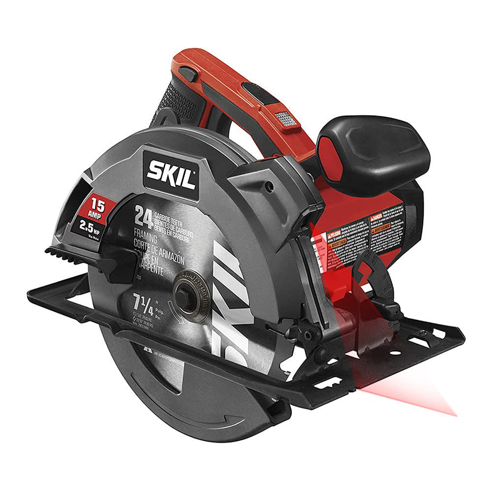 15 Amp 7-1/4 Inch Circular Saw with Single Beam Laser Guide 