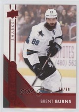 2016-17 Upper Deck Overtime Red Foil 76/99 Brent Burns #160 g5j