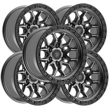 Set Of 5 Fittipaldi Off-road Ft112ab 17x9 6x5.5 -12mm Gunmetal Wheels Rims Set Of 5 Fittipaldi Off-road Ft112ab 17x9 6x5.5 -12mm Gunmetal Wheels Rims