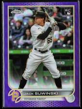 2022 Topps Chrome Update #USC180 Jack Suwinski Purple Refractor (RC)