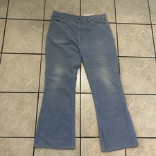 Levi s Corduroy Pants 70s USA Vtg Cords Light Blue Flare Bell Bottoms 36x29