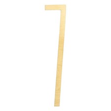 4 Inch Self-Adhesive Solid Brass Tone House Numbers for Outside (Numeric 7)