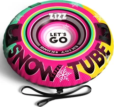 Inflatable Snow Tube Sled - 48'' Snow Tubes for Sledding Heavy Duty with Premium