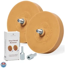 Wonder Wheel Decal Remover Eraser for Drill – 2 Pack Rubber Eraser Wheels for...