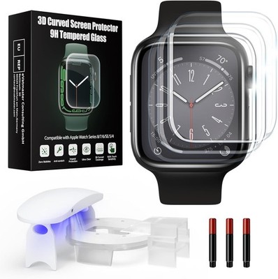UV Tempered Glass Screen Protector Compatible 44mm for 6/5/4/SE, Transparent 