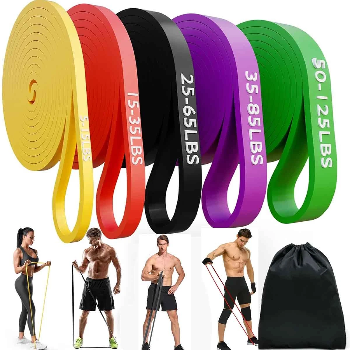 5 PC Resistance Bands Set Pull Rope Gym Home Fitness Workout yoga strap
Opens in a new window or tab