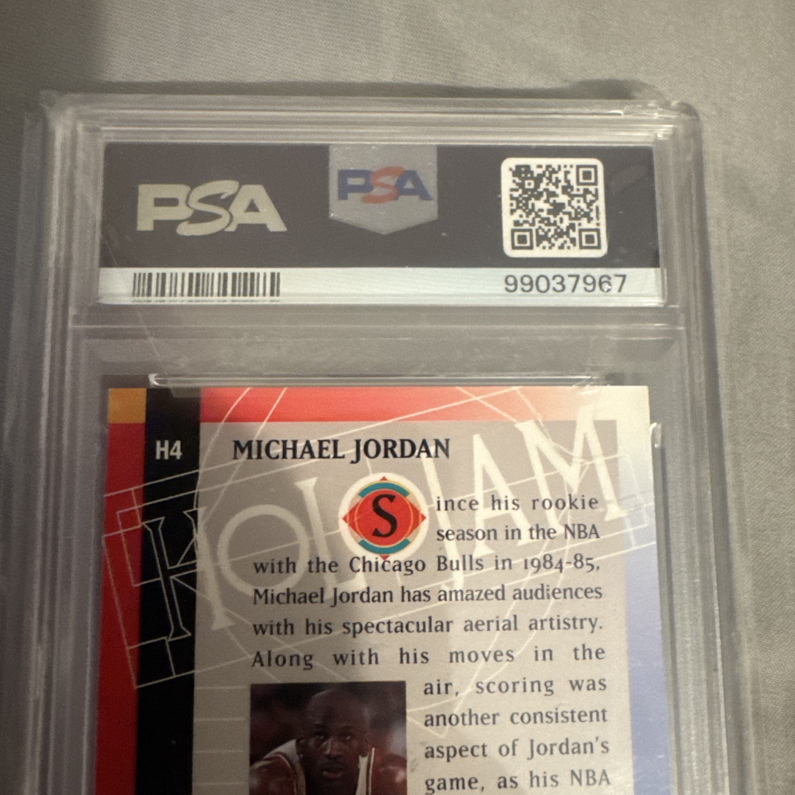1993-94 Upper Deck - Box Set Holojam Michael Jordan #H4 Upper Deck Psa 7 view 3
