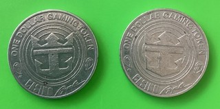 2 Royal Caribbean International $1 Casino Royale Gaming Token Slot Machine Coin