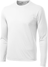 Dri-Equip Youth Long Sleeve Moisture Wicking Athletic Shirts. Youth Sizes XS-XL
