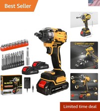 Professional Grade Cordless Impact Wrench - 2 x 2.0Ah Battery & 19 Tools