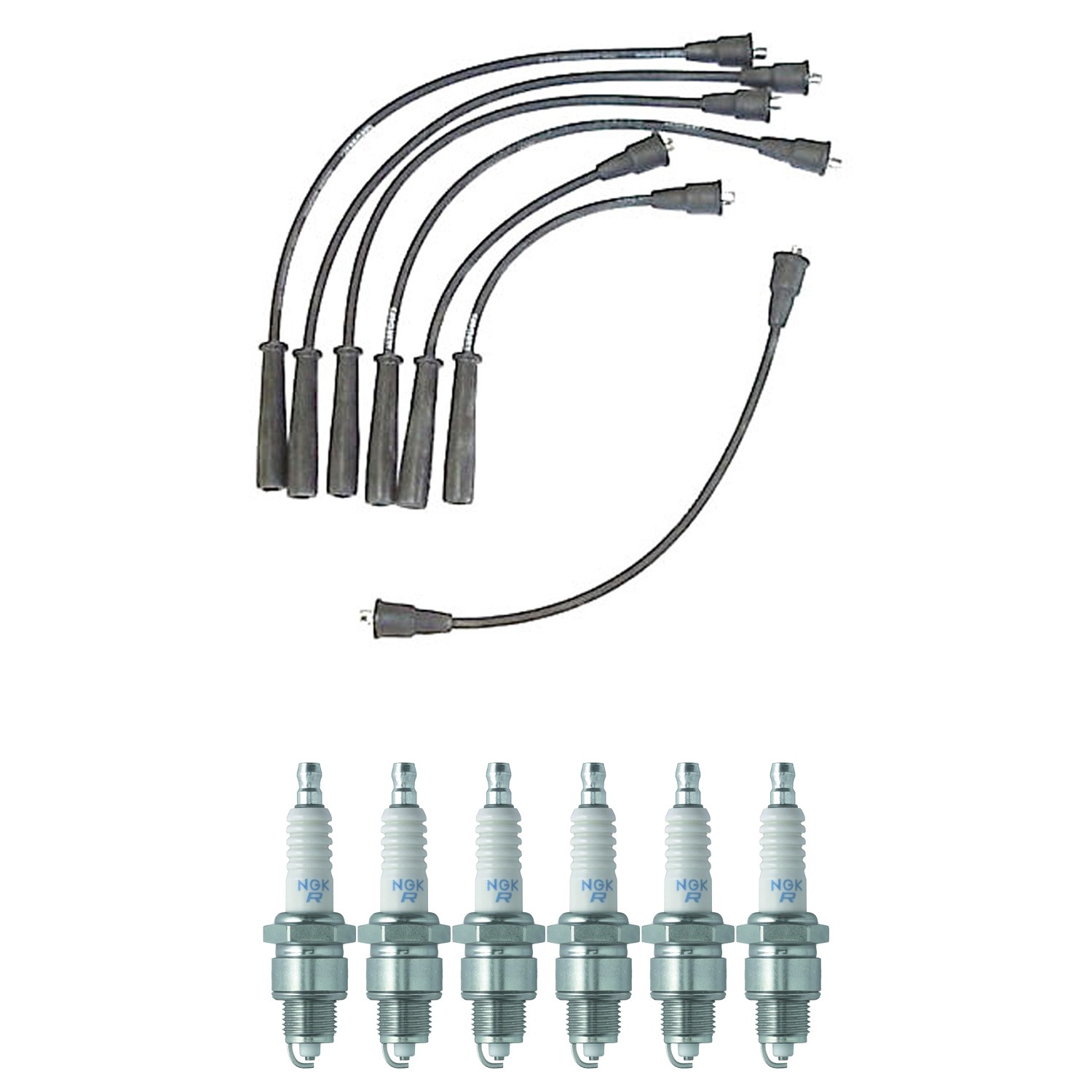 Denso Ignition Wires and NGK Spark Plugs Kit for Jeep Gladiator 65-67 3.8L L6