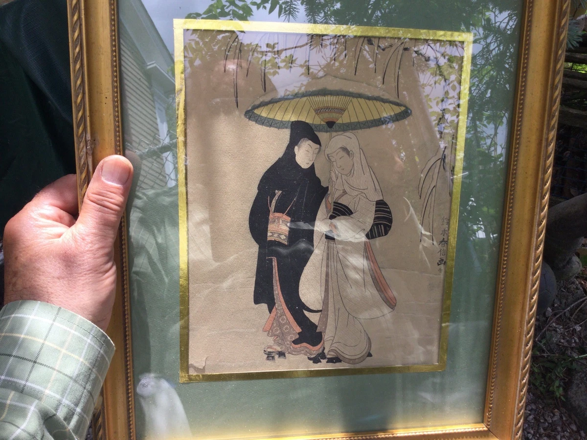 老式木刻版画古董日本版画| eBay