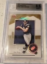 Drew Brees 2001 Fleer Authority Rookie Prominence #'d 02/25 **FIRE CARD** #102