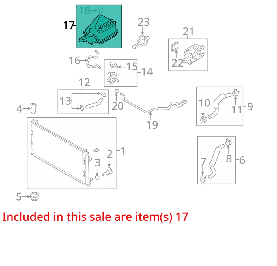 Mazda 5 2013 botella de desbordamiento de refrigerante fabricante de equipos originales 94 k millas - LKQ394406908 Foto 4 de 4