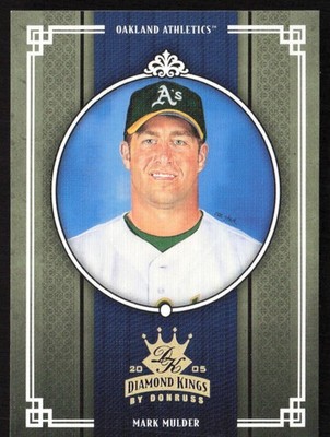 2005 Donruss Diamond Kings Gold #/25 Mark Mulder #163 Oakland Athletics