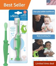 Dr. Brown's Soft Bristles Crocodile Toothbrush for Toddlers 1-4Y - Easy Grip