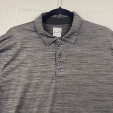 Callaway Opti-Dri Golf Polo Mens Large Gray Space Dye Polyester Stretch Athletic