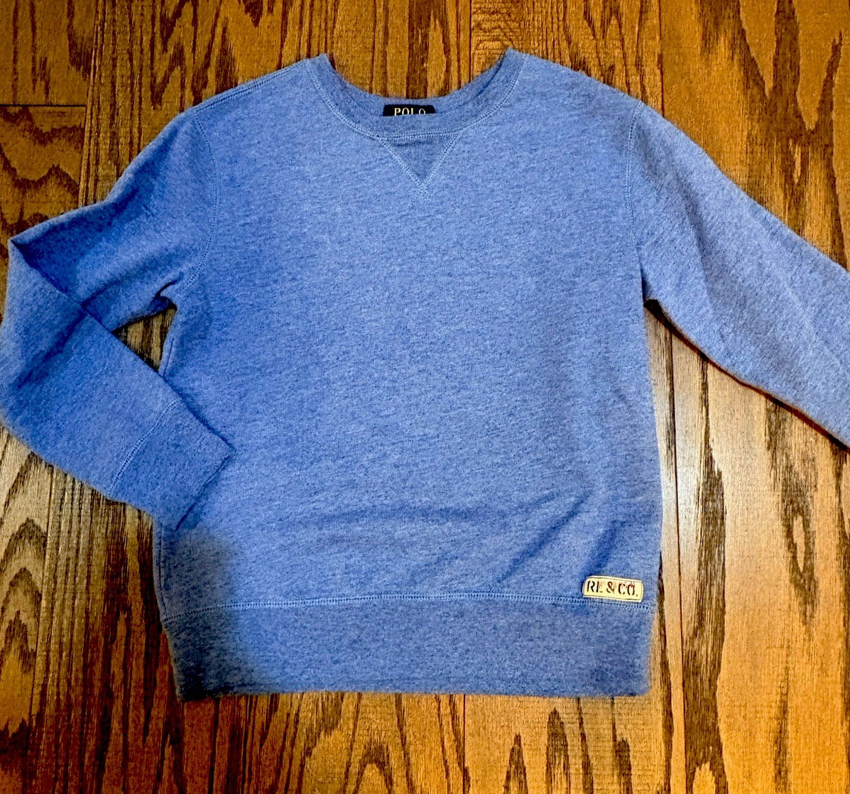 Polo Ralph Lauren Boys Blue Crew Neck Sweater Size Small (8) EUC Long Sleeve