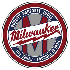 Milwaukee 100 Years Logo 5 Sticker Waterproof Vinyl Decal Die-Cut Car Garage
