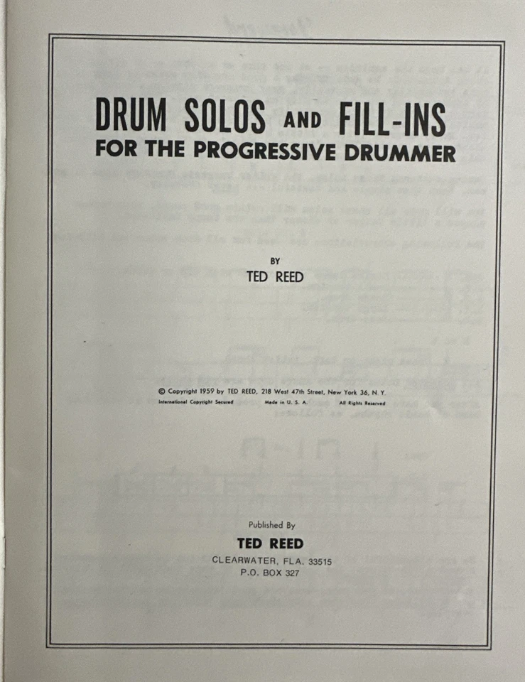 Solos de batería y rellenos para el baterista progresivo, libro 1 de Ted Reed Foto 3 de 4