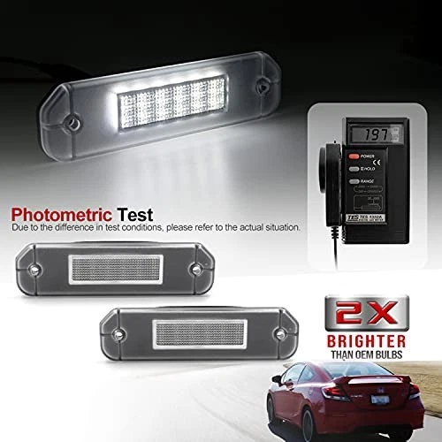 For 96-98 Honda Civic 4 Door Sedan LED License Plate Light Car Auto Accessories Foto 3 de 4