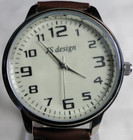 Braun/Silber/Beige JS Design Quarz Analog Armbanduhr