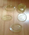 Hazel- Atlas  Vintage Depression Glass Florentine Poppy 2, 5 Plates and 3 Bowls