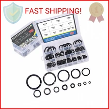 Glarks 320Pcs Carbon Steel Compression Type Wavy Wave Crinkle Spring Washers Ass