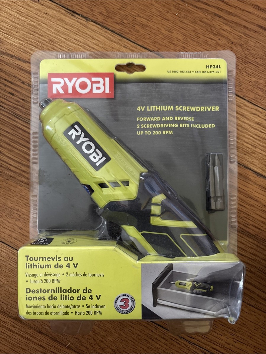 Ryobi HP34L 4V Lithium Screwdriver - Green for sale online | eBay