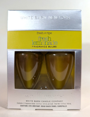 FRESH LEMONADE Bath Body Works White Barn Wallflowers Refills 2 Bulbs New