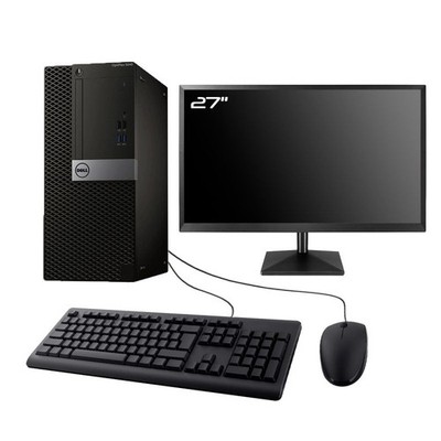 PC Dell OptiPlex 5040 MT Bildschirm 27'' Intel I3-6100 RAM 32GB HDD 2TB W10 Wifi