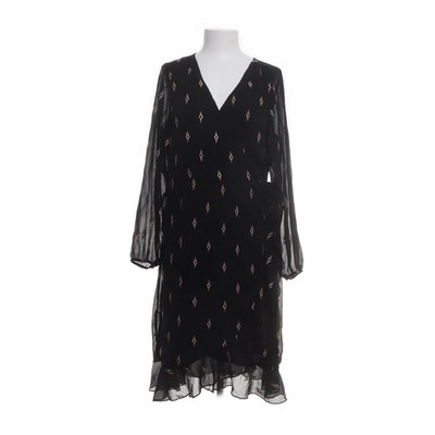 Wickelkleid, Größe: S, Schwarz/Gold, Damen -WMd