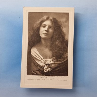 Beauty Quest Postkarte Miss Macintyre um 1907 Langhaar Schönheit C.W. Faulkner