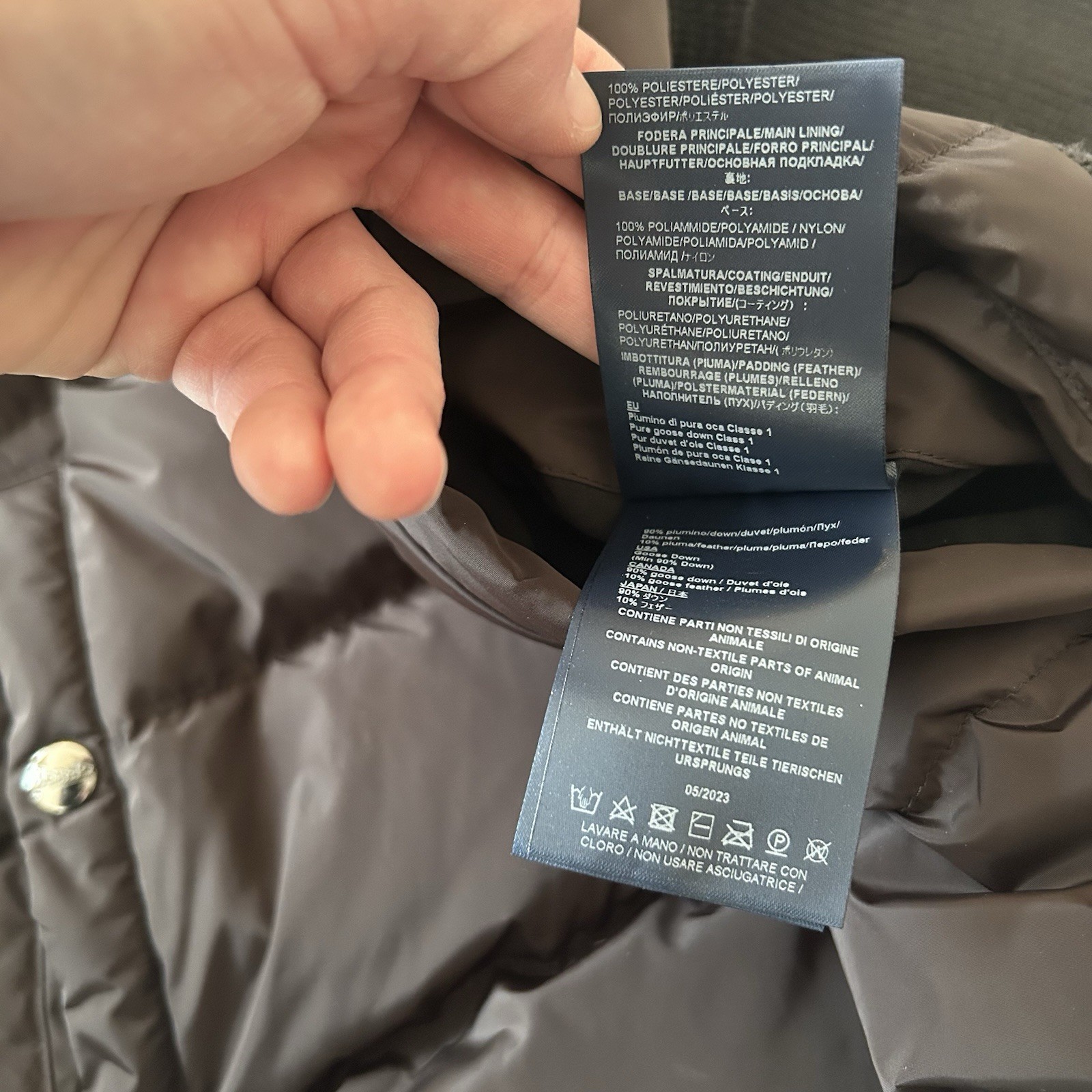 Herno Wool / Polyester Down Mixed Media Jacket Si… - image 4