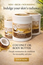 Coconut Oil Body Butter   Rich Hydration for Smooth, Radiant Skin