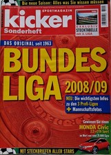 kicker-Sonderheft Fußball-Bundesliga 2008/2009 mit neuwertiger Stecktabelle