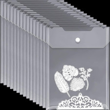 30 Pieces Large Stamp and Clear Die Storage Pockets Scrapbooking Storage Envelop
