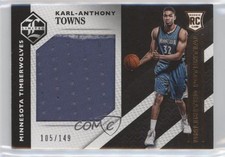 2015 Panini Limited Unlimited Potential Materials /149 Karl-Anthony Towns #6 4v2