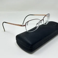 Silhouette 4453 40 6057 Titanium Brown Half Rim Eyeglasses Frames 52-18 140