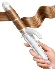 Dual-Voltage Curling Iron: 110V-240V 1 Inch Ceramic Barrel 2-in-1 Curling Iro...