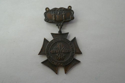 Vintage Feuerwehrmann Medaille Convention 1907