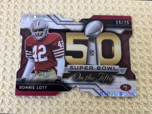 2015 Topps Chrome MINI Ronnie Lott SUPERBOWL 50 PULSAR Refractor /25 - Picture 1 of 2