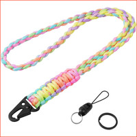 Paracord SchlüSselanhäNger Geflochtenes Lanyard Mit Metallring FüR SchlüSsel
