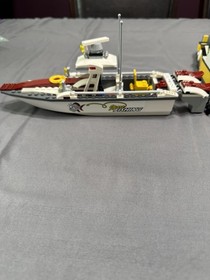 Lego City 60147 Fishing Boat W/manual & 60119 Ferry. Boats Only, No Minifigures