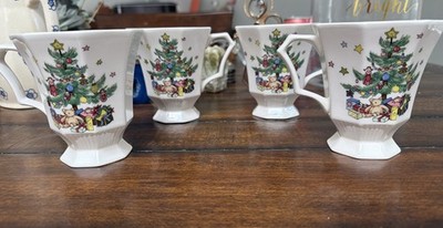 Christmas Tree Cups Mugs Nikko Japan
