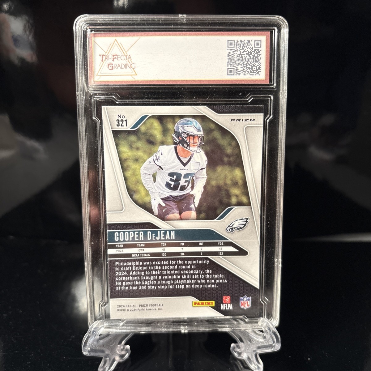 2024 Panini Prizm Cooper DeJEAN Red White Blue Prizm Rookie #321