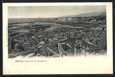 Cartolina Genova, Panorama da Castelletto 