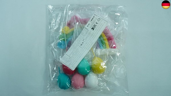 Amacoam Tortendeko Geburtstag Regenbogen Luftballons Wolken Kuchen Topper-image