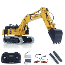 US STOCK 1/50 RC Digger PC520 Electric Lifting Excavator Metal Track Light Sound
